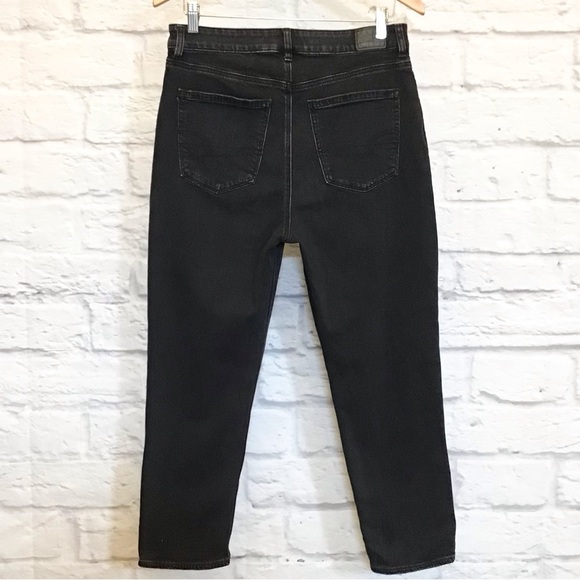 American Eagle 8 X-Short Mom Jeans Black Strigid Ripped Knees Women’s 2024 - Picture 5 of 12